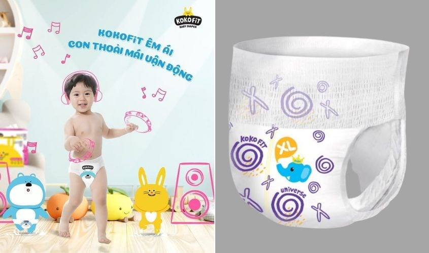 Bỉm quần Kokofit cho con thoải mái hoạt động