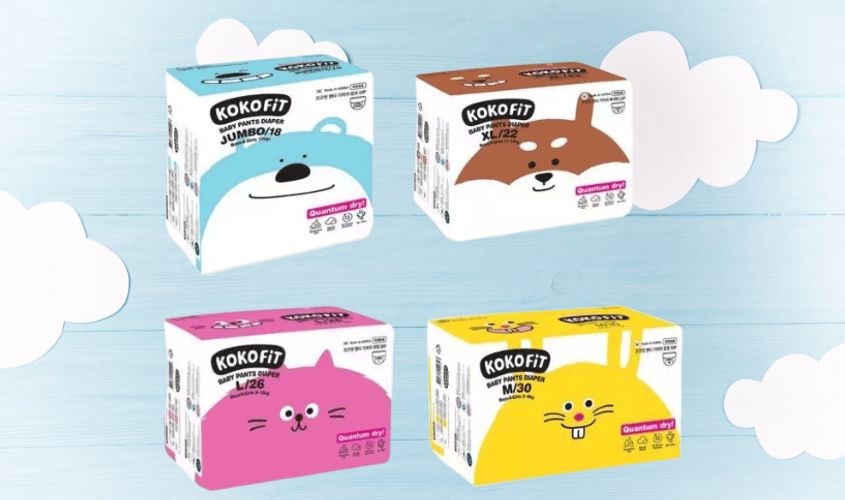 Thiết kế bao bì ngộ nghĩnh đáng yêu giúp mẹ dễ dàng chọn size