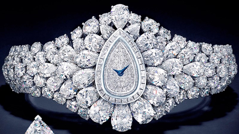 đồng hồ cơ patek philippe đính kim cương nhân tạo cao cấp, dây da case –  lien fashion