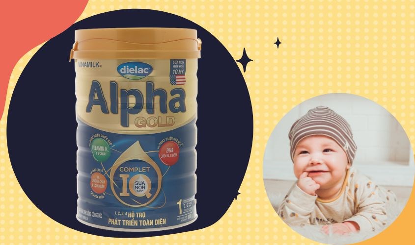 Sữa bột Dielac Alpha Gold IQ số 1 800g (0 - 6 tháng)