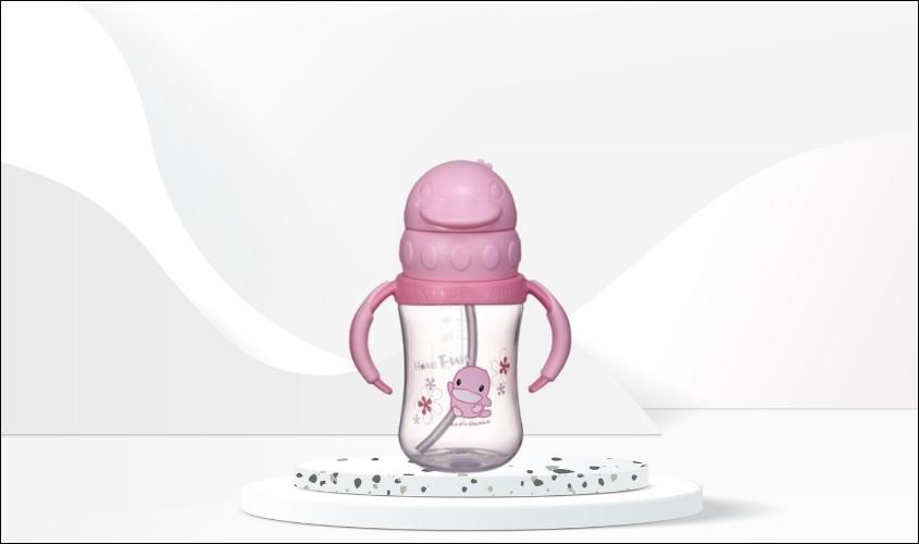 Bình tập uống nhựa PP KuKu KU5925 230 ml - Màu ngẫu nhiên (từ 6 tháng)