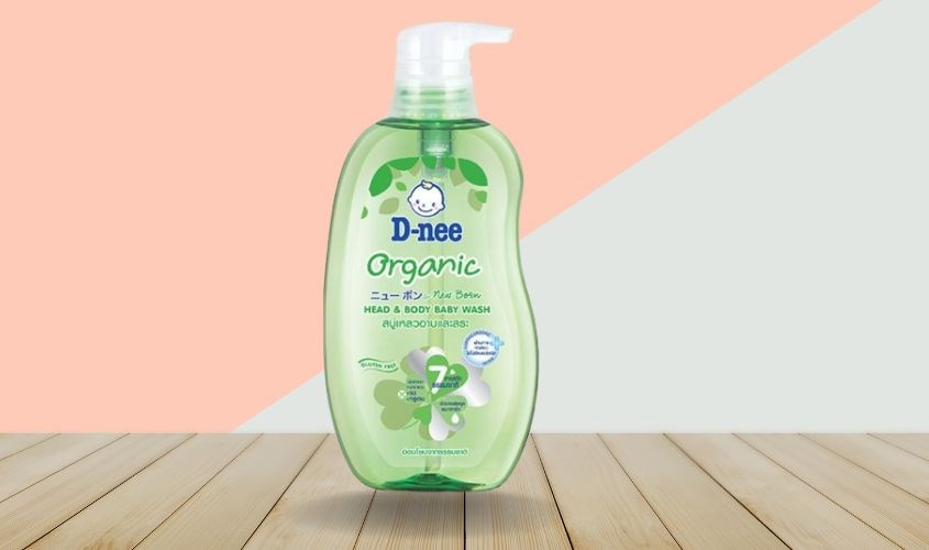 Dầu tắm gội cho bé D-nee Organic chiết xuất rau má 380 ml