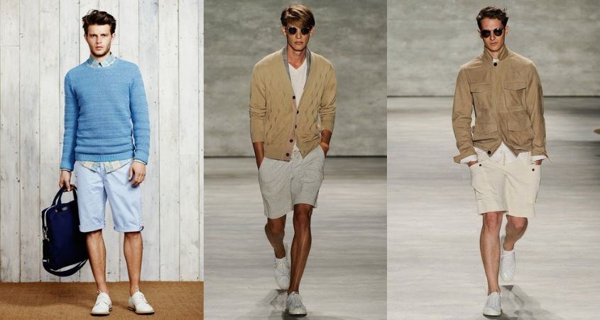 Giày trắng cùng quần short