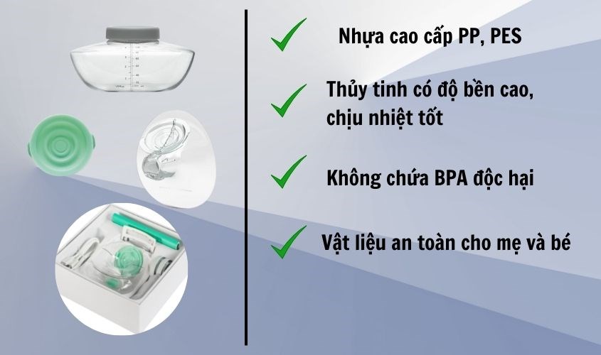 Làm từ chất liệu cao cấp đảm bảo an toàn cho mẹ khi sử dụng