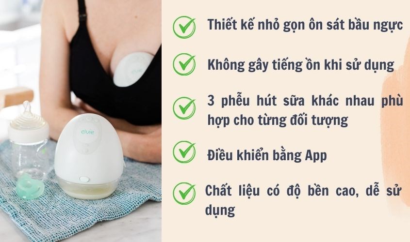 Các ưu điểm vượt trội của máy hút sữa không dây Elvie