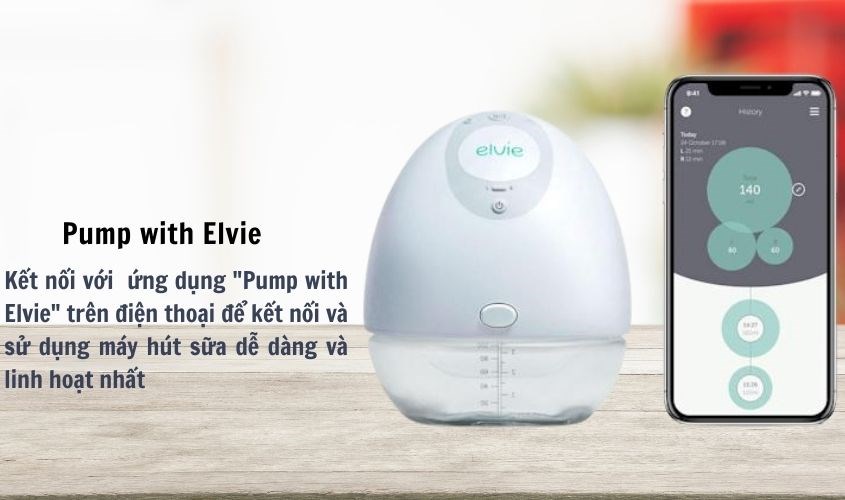 Kết nối và điều khiển máy thông qua ứng dụng Pump with Elvie