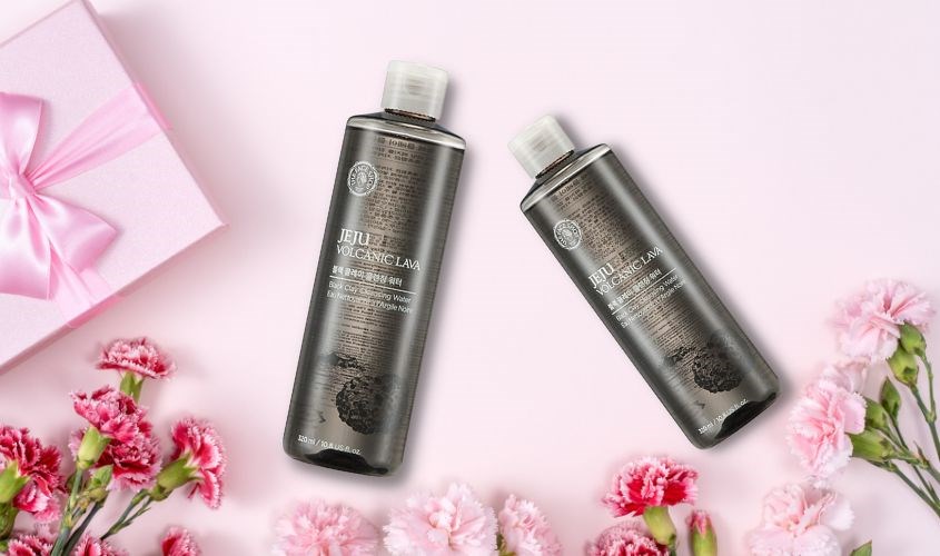 The Face Shop Jeju Volcanic Lava Black Clay Cleansing Water