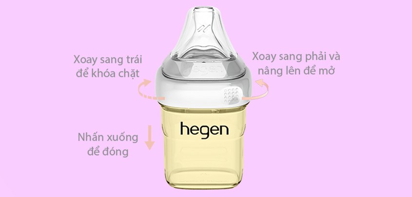 Cách lắp và đóng mở cổ bình sữa với thao tác đơn giản