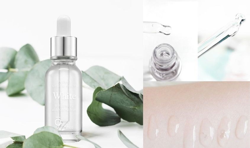 Tinh chất dưỡng trắng trị thâm chiết xuất Gạo 9 Wishes Miracle White Ampule 25 ml