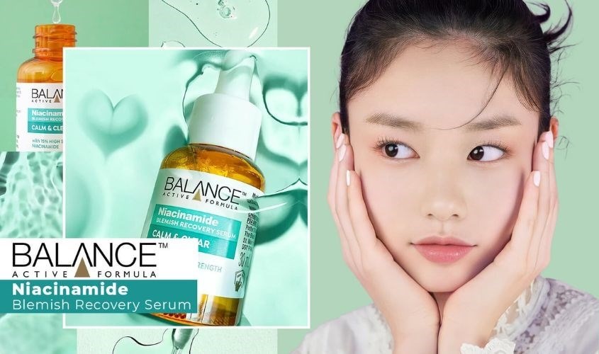 Tinh chất Niacinamide làm sáng phục hồi da Balance Calm & Clear 30 ml