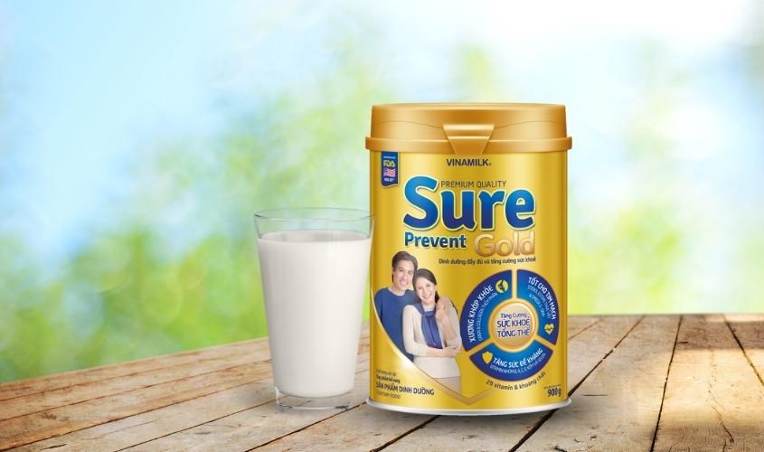 Sữa Sure Prevent Gold là sản phẩm thuộc thương hiệu nổi tiếng của Vinamilk, Việt Nam