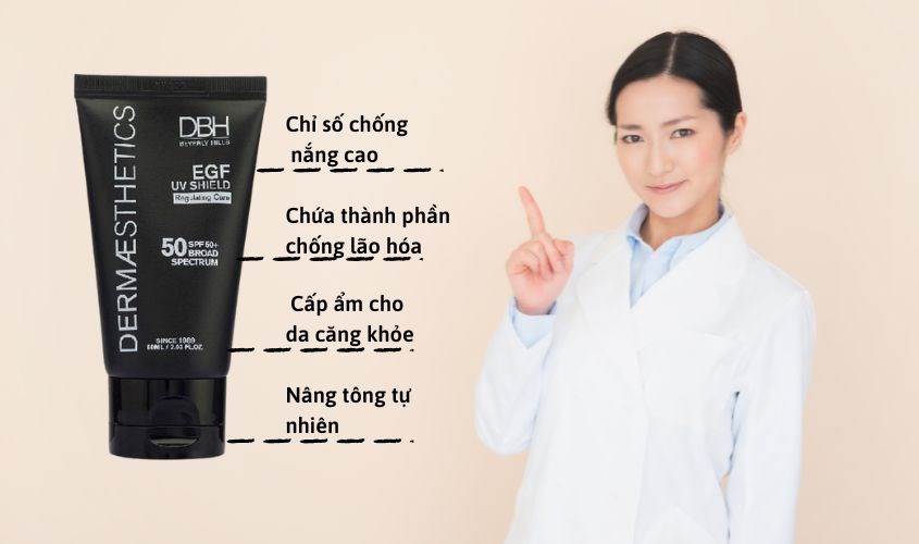 Kem chống nắng DBH chứa chất EGF chống lão hóa da