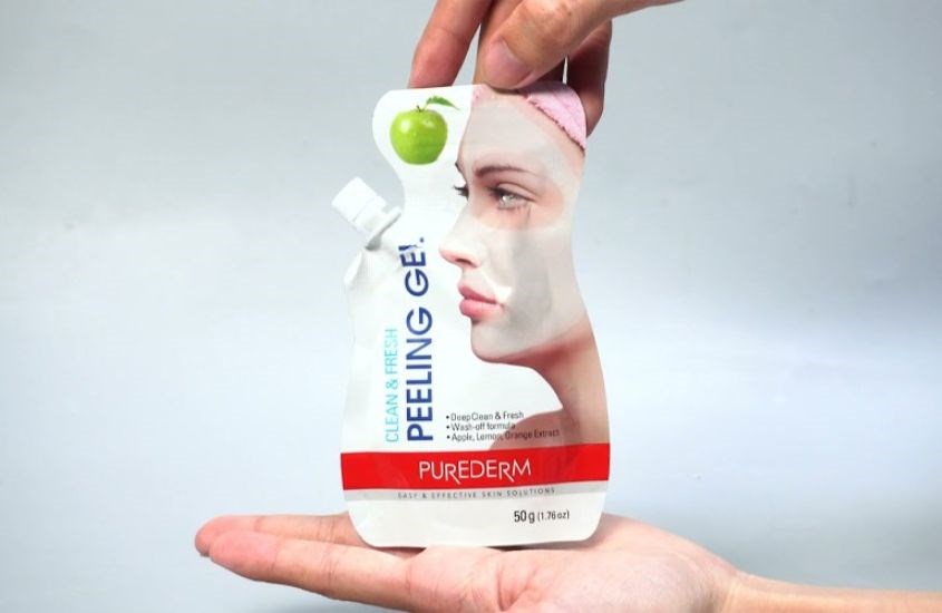 Gel tẩy tế bào chết da mặt Purederm Clean & Fresh Peeling chiết xuất Táo 50g