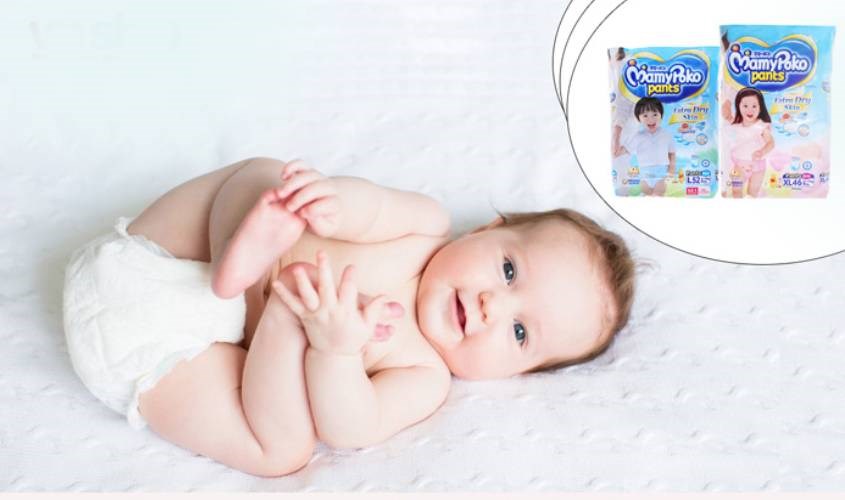 Bỉm Mamypoko thấm hút hiệu quả, ngăn ngừa tình trạng hăm da 