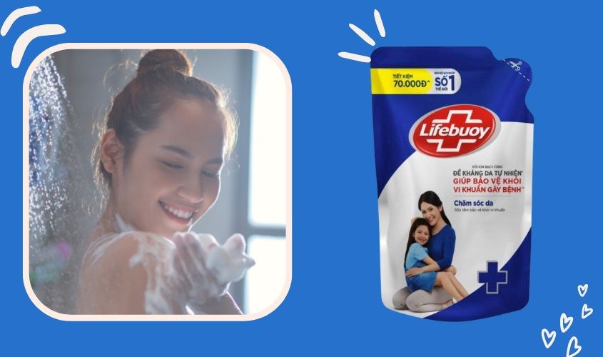 Sữa tắm Lifebuoy chăm sóc da hương dịu nhẹ 784 ml