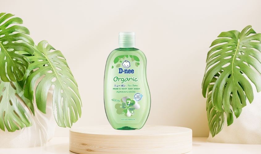 Dầu tắm gội cho bé D-nee Organic chiết xuất rau má 200 ml