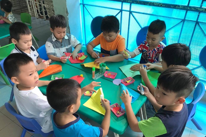 Các bé học tập tại Trường mầm non Sao Mai 12 Các bé học tập tại Trường mầm non Sao Mai 12