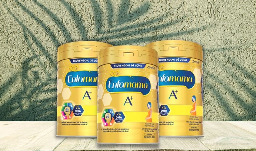 Sữa bầu Enfamama A+ hương vani 360° Brain Plus 830
