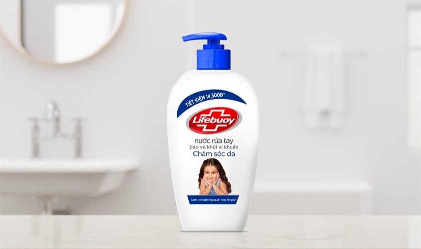 Nước rửa tay Lifebuoy sữa dưỡng ẩm hương dịu nhẹ 444 ml