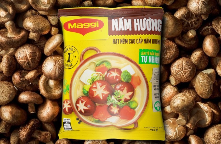 Hạt nêm Maggi vị nấm hương gói 450g đến từ thương hiệu uy tín Maggi Hạt nêm Maggi vị nấm hương gói 450g đến từ thương hiệu uy tín Maggi