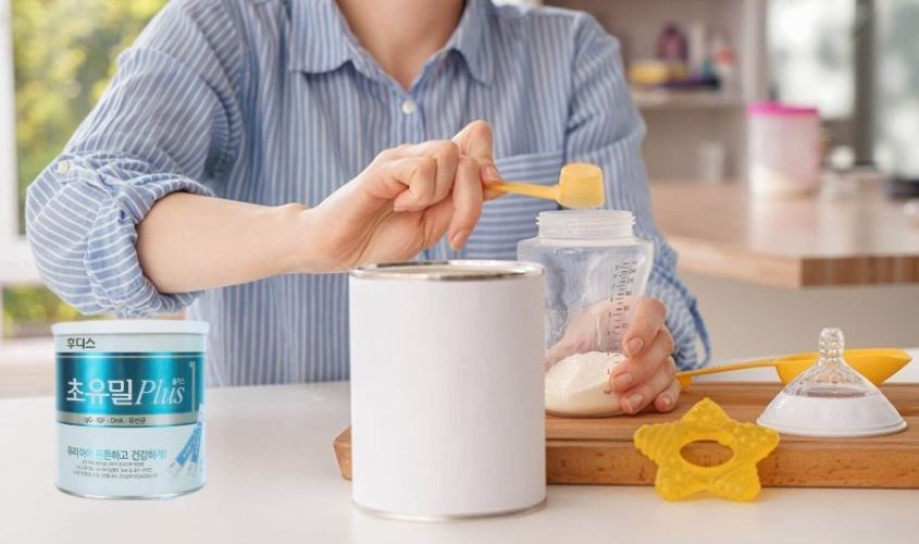 Nên pha riêng từng loại sữa theo liều lượng ghi trên bao bì. 