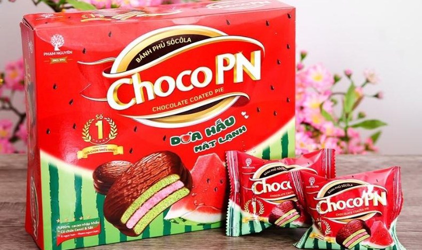 Bánh chocopie vị dưa hấu Choco PN 238g (hộp 14 cái)