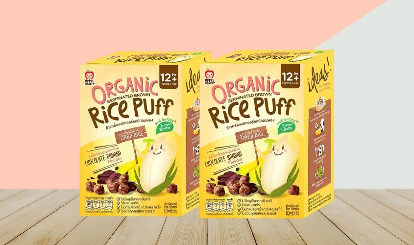 Bánh mầm gạo organic Apple Monkey vị chuối & chocolate