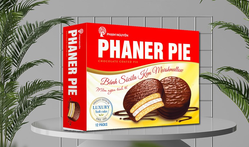 Bánh chocopie vị kem Phaner Pie 336g (hộp 12 cái)