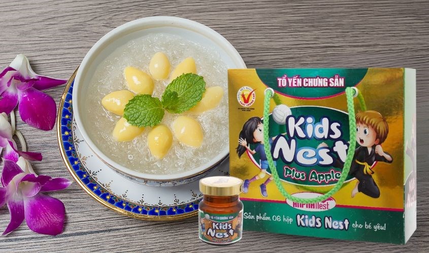 Hộp 6 hũ nước yến sào Sài Gòn Anpha vị táo 70 ml