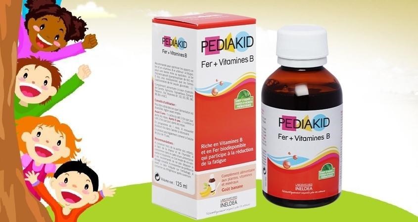 Siro Pediakid Fer + Vitamines B giúp giảm mệt mỏi 125 ml