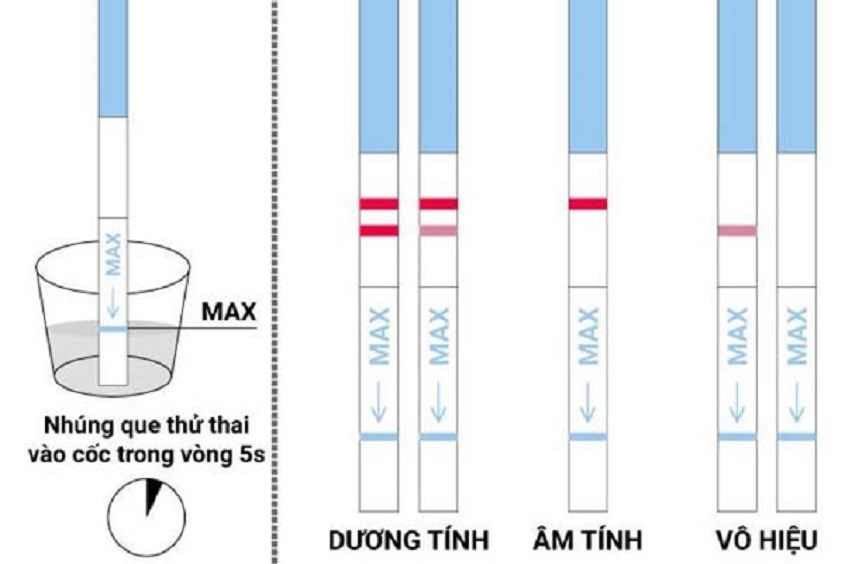 Que thử thai 2 vạch mờ là có thai chưa ?