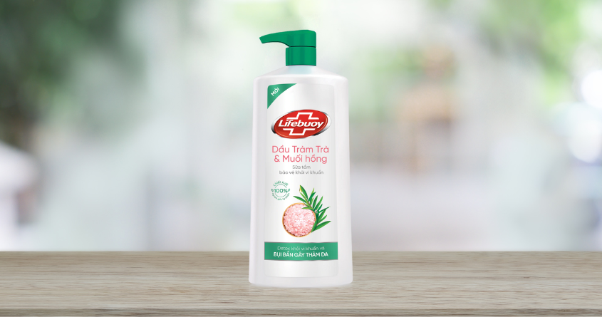 Sữa tắm Lifebuoy Detox dầu tràm trà và muối hồng