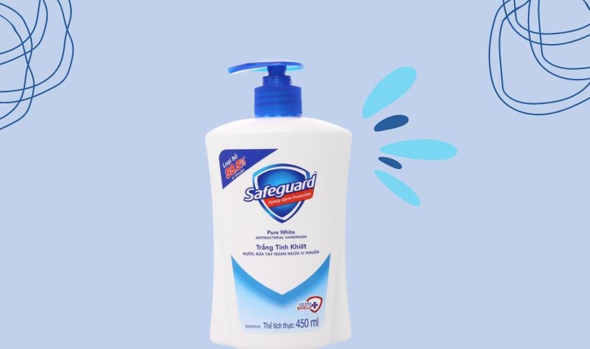 Nước rửa tay Safeguard Trắng Tinh Khiết chai 450 ml