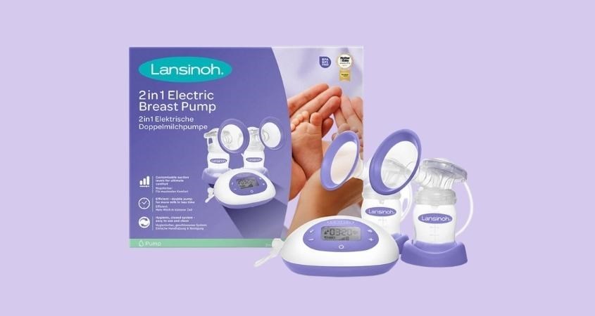 Máy hút sữa điện đôi Lansinoh có phễu làm bằng silicone