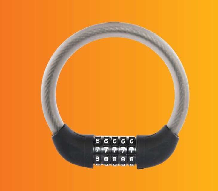 Khóa số xe đạp RockBros RKS502-BK Đen có tính bảo mật cao khóa 5 số giúp bảo vệ tốt chiếc xe đạp của bạn