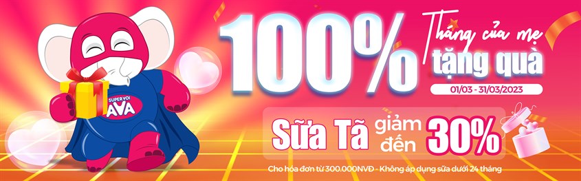 Tháng của mẹ: 100% tặng quà cho hoá đơn từ 300.000đ