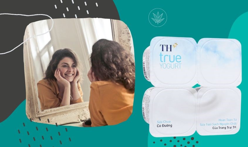 Lốc 4 hộp sữa chua có đường TH true YOGURT 100g