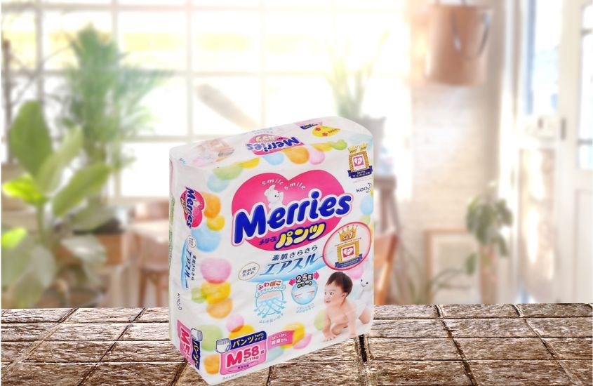 AVAKids hiện bán tã quần Merries size M 58 miếng (6 - 11 kg)