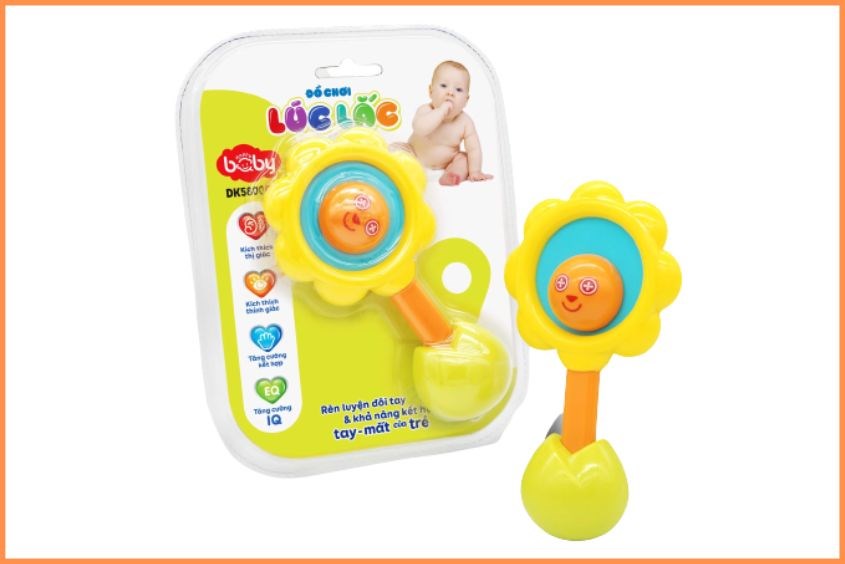 Đồ chơi lúc lắc chuông bông hoa Duka là đồ chơi cho trẻ 6 tháng tuổi rất được yêu thích
