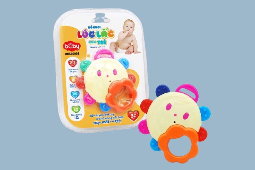 Đồ chơi lúc lắc chuông mặt trời Duka là đồ chơi cho trẻ 6 tháng tuổi rất phổ biến
