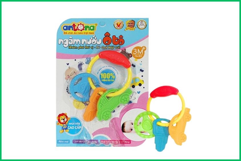 Ngậm nướu hình ô tô Antona là đồ chơi cho trẻ 6 tháng tuổi phù hợp nhất