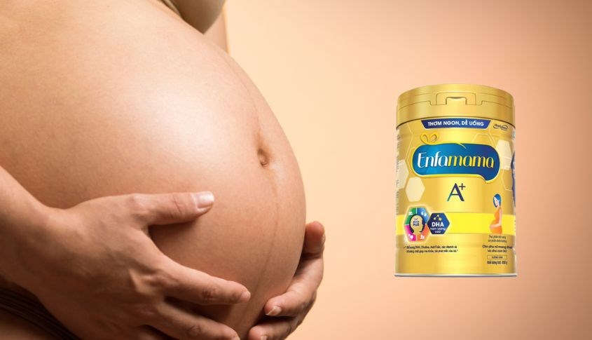 Uống Sữa bầu Enfamama A+ 360° Brain Plus hương vani 830g rất tốt nhưng không nên lạm dụng để tránh tăng cân quá mức
