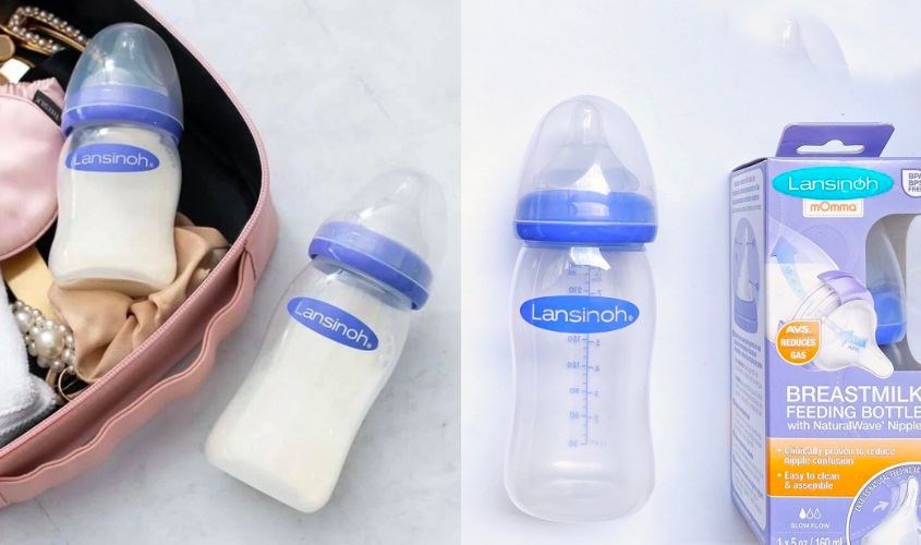 Bình sữa Lansinoh có thiết kế thông minh