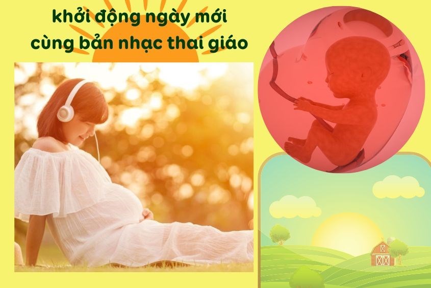 Mẹ và thai nhi khởi động ngày mới cùng bản nhạc thai giáo hay Nghe nhạc thai giáo 3 tháng cuối