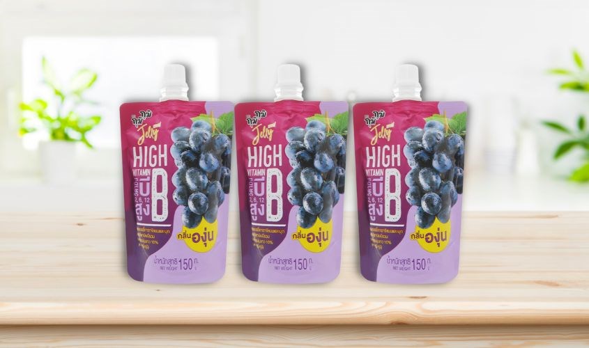 Nước ép trái cây Jelly Gumi Gumi vị nho túi 150g Nước ép trái cây Jelly Gumi Gumi vị nho túi 150g