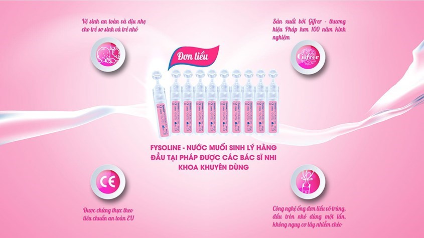 Nước muối sinh lý vệ sinh mắt mũi Fysoline 5 ml (hộp 40 ống) Nước muối sinh lý vệ sinh mắt mũi Fysoline 5 ml (hộp 40 ống)