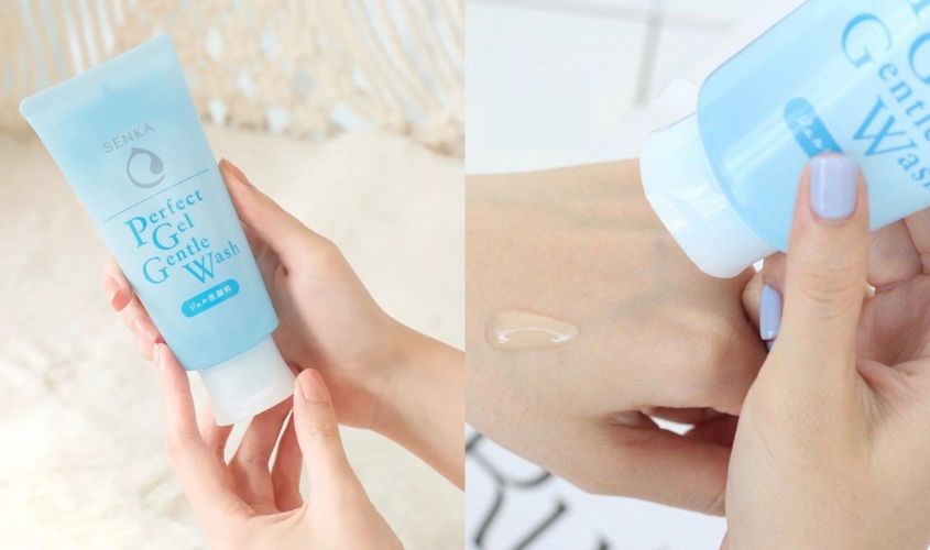 Gel rửa mặt dịu nhẹ cho da khô và da nhạy cảm Senka Perfect Gel Gentle Wash 100g