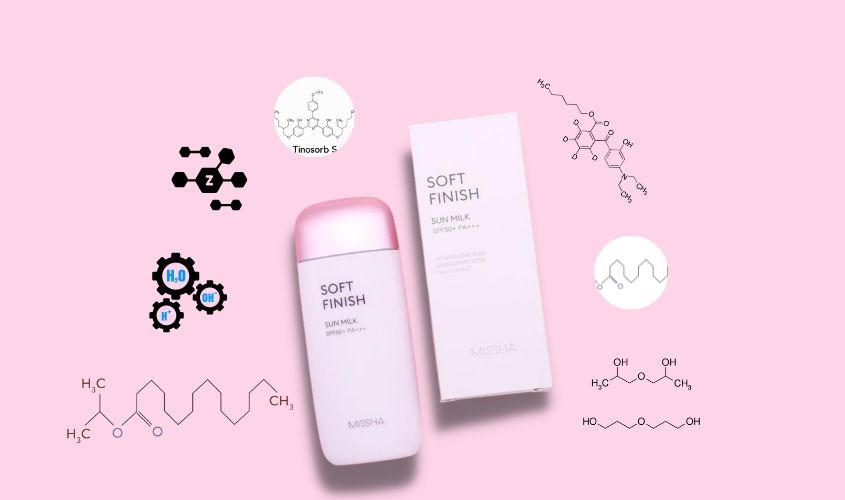 Thành phần của kem chống nắng vật lý lai hóa học Missha