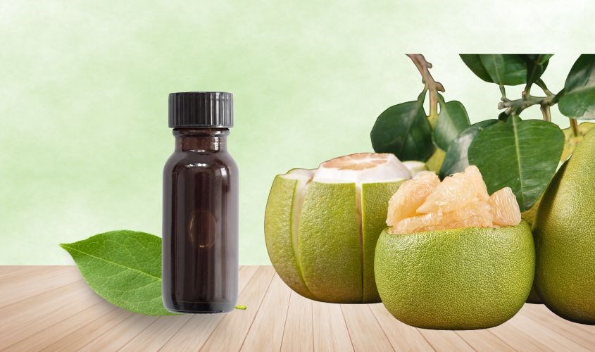 Chai tinh dầu bưởi sau khi sử dụng được vặn nắp kín, giúp bảo quản tốt tinh chất và tránh bay hơi