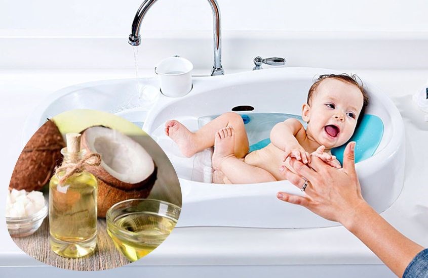 massage cho trẻ bằng dầu dừa giúp trị ho Massage cho trẻ bằng dầu dừa giúp trị ho